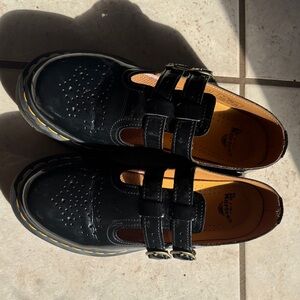 Dr. Martens Black Dress Shoes with Buckle Straps Mary Jane style